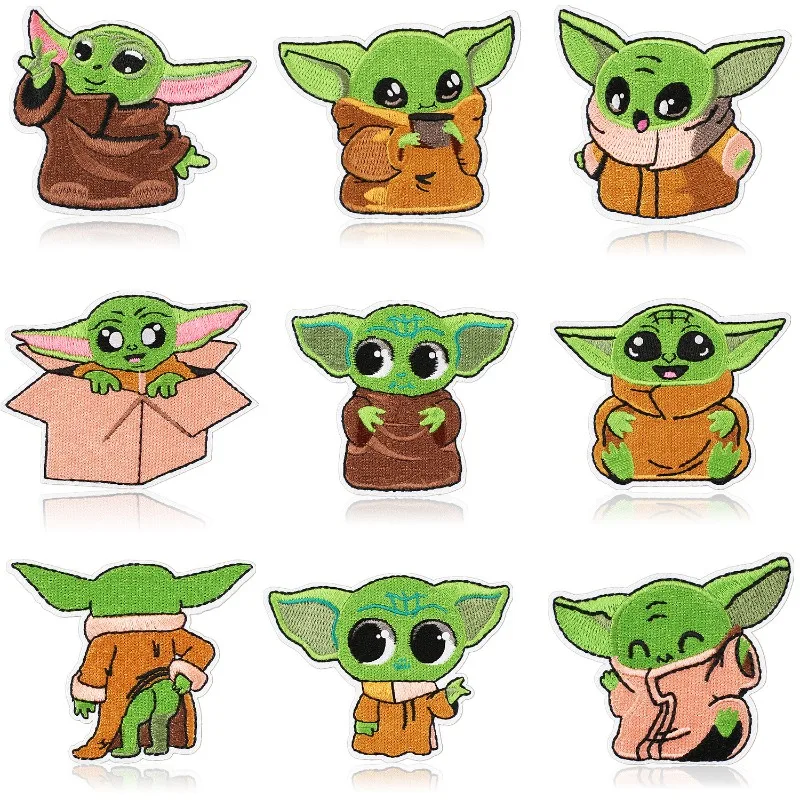 Baby Yoda Clothing - 9pcs Stars Warsed Figure Patch for