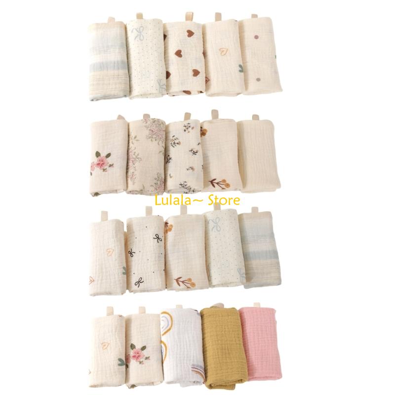 Y4QA Gói 5 Chiếc Khăn Lau Mềm  - đánh giá và giá Printed Bibs Pack
