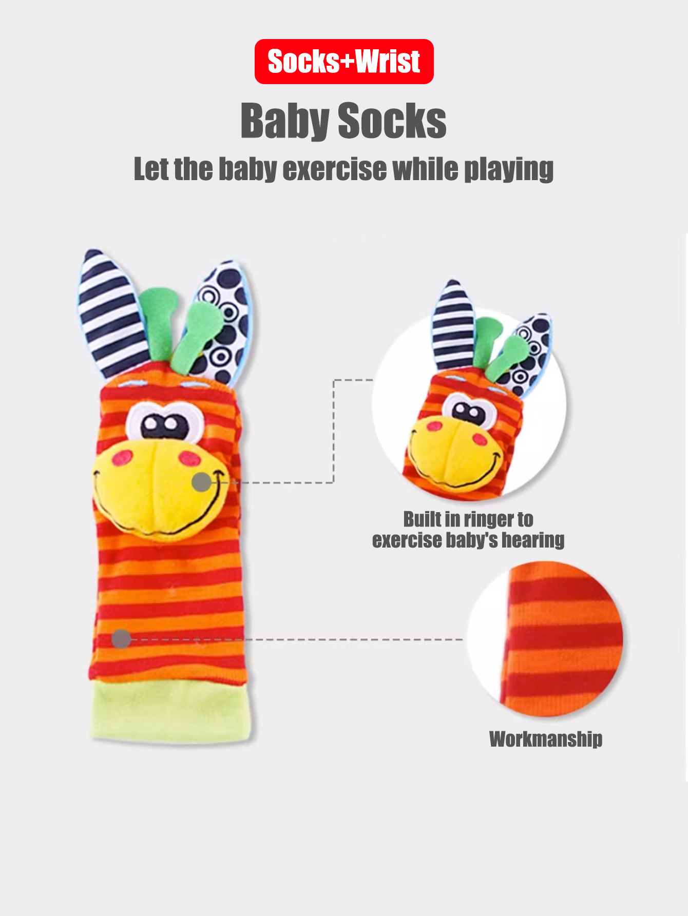 4pcs/Set Baby Infant Wrist Rat - đánh giá và giá Toddler Sock Set