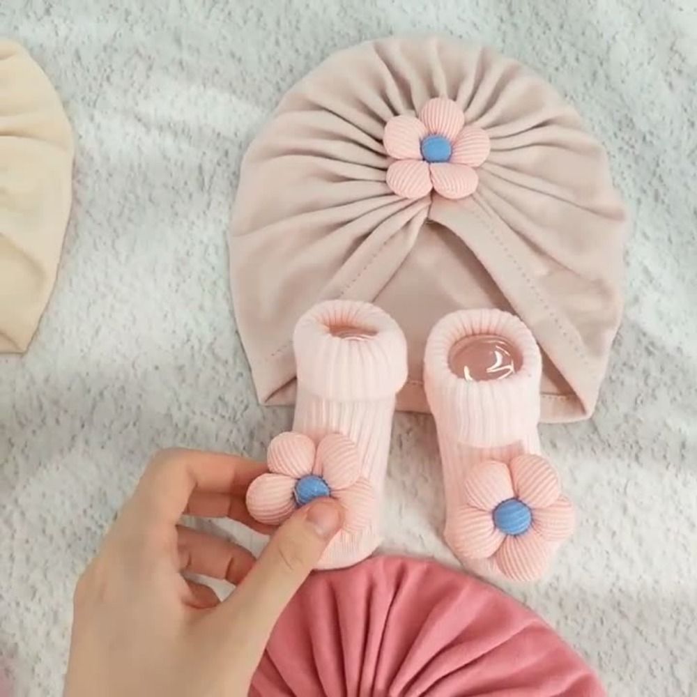 Sweet Big Flower Baby Hat Sock - đánh giá và giá Toddler Sock Set