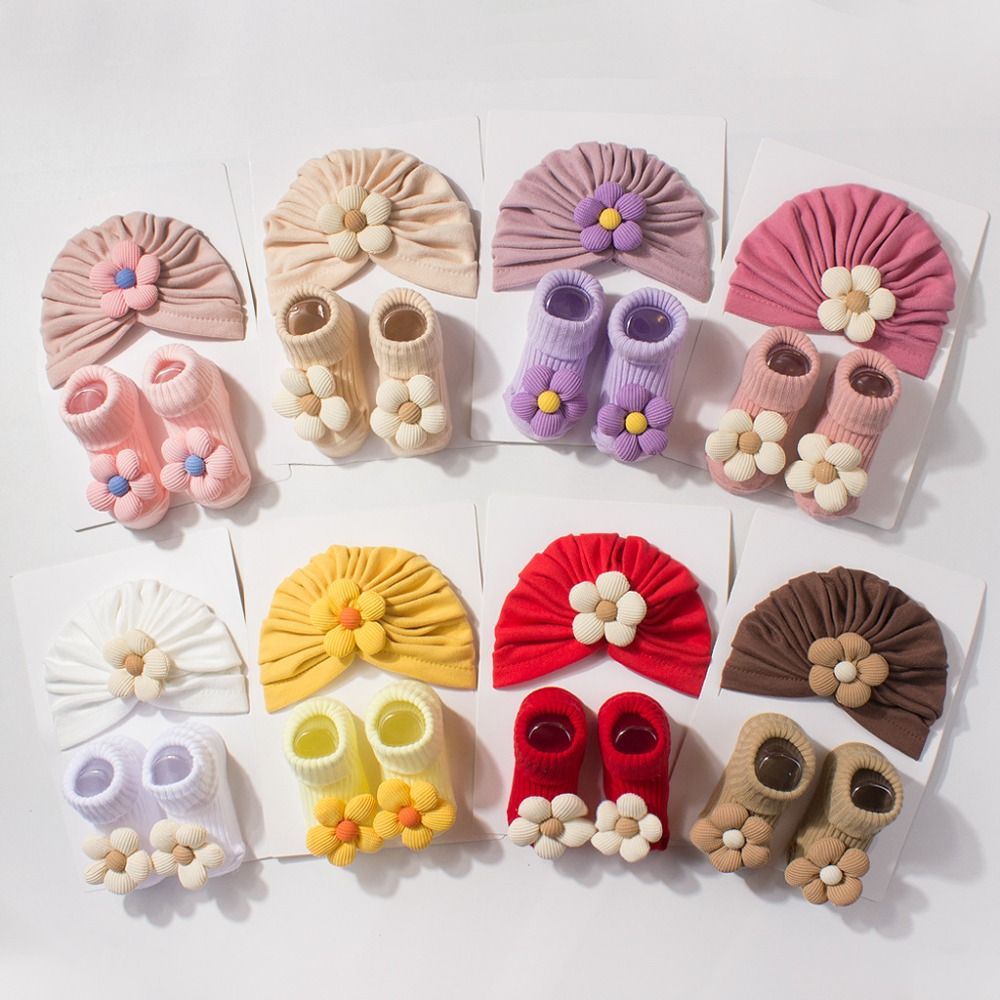 Sweet Big Flower Baby Hat Sock - đánh giá và giá Toddler Sock Set
