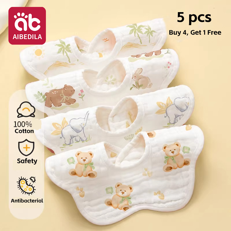5-Pack Baby Muslin Bandana Bib - đánh giá và giá Printed Bibs Pack