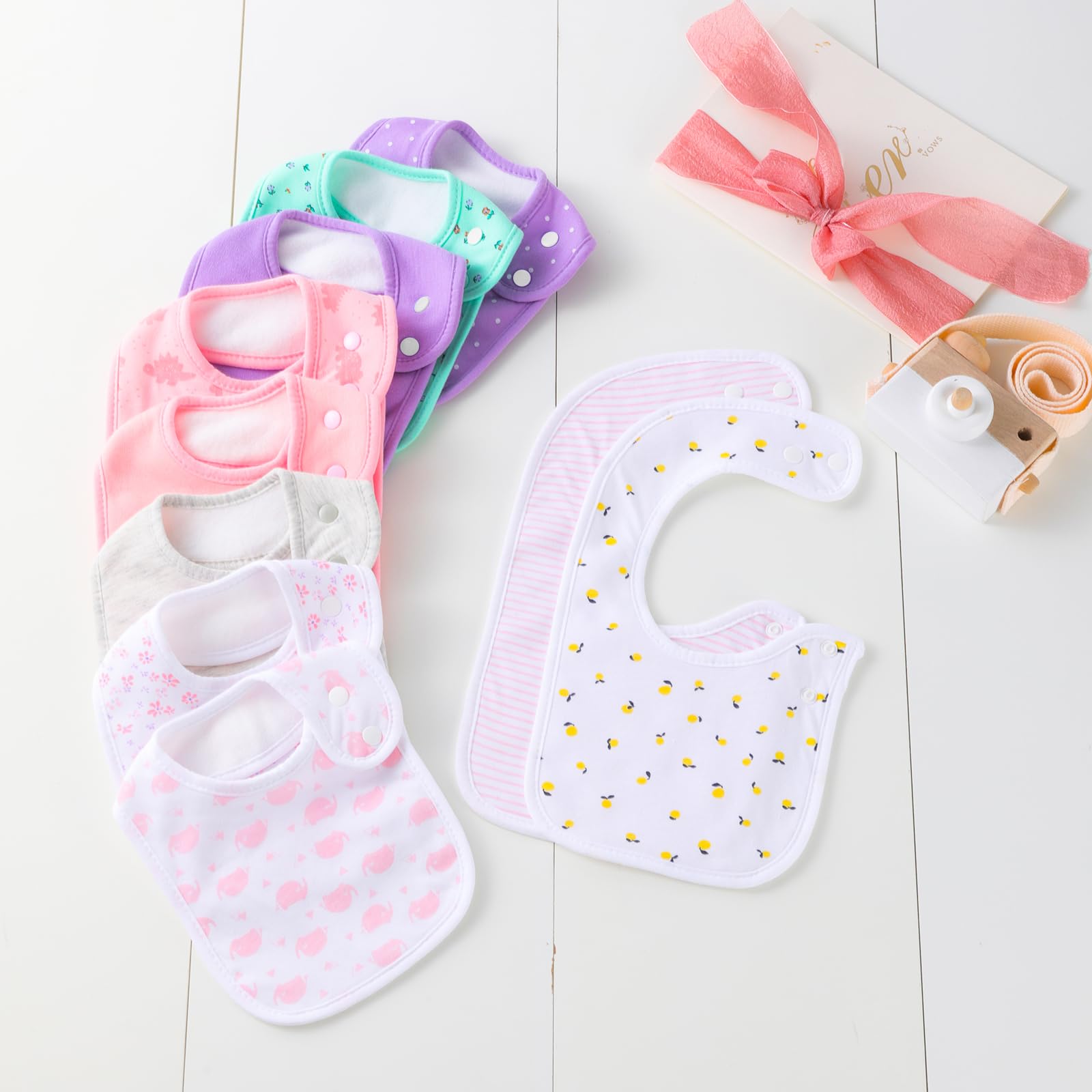 Benoxine10-Pack Baby Bandana B - đánh giá và giá Printed Bibs Pack