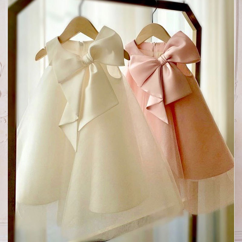 Mùa Hè 2021 Nơ Lớn Đầm Bé Gái  - đánh giá và giá Baby Clothing Set