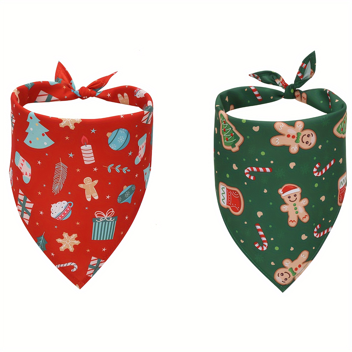 2-pack Christmas dog scarf, Ch - đánh giá và giá Printed Bibs Pack