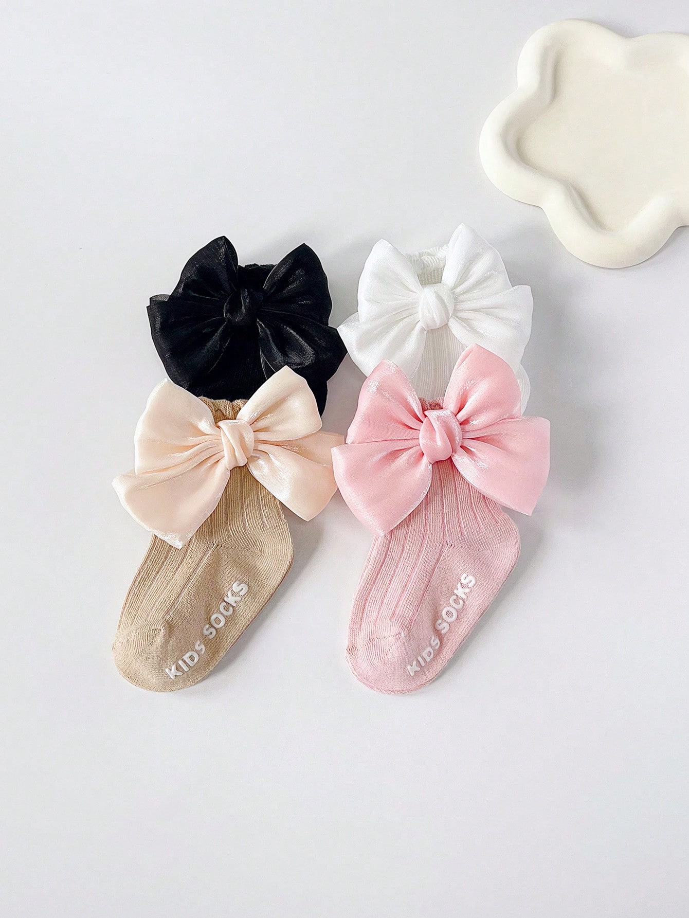 4 Pairs Baby Bow Soft Learning - đánh giá và giá Toddler Sock Set