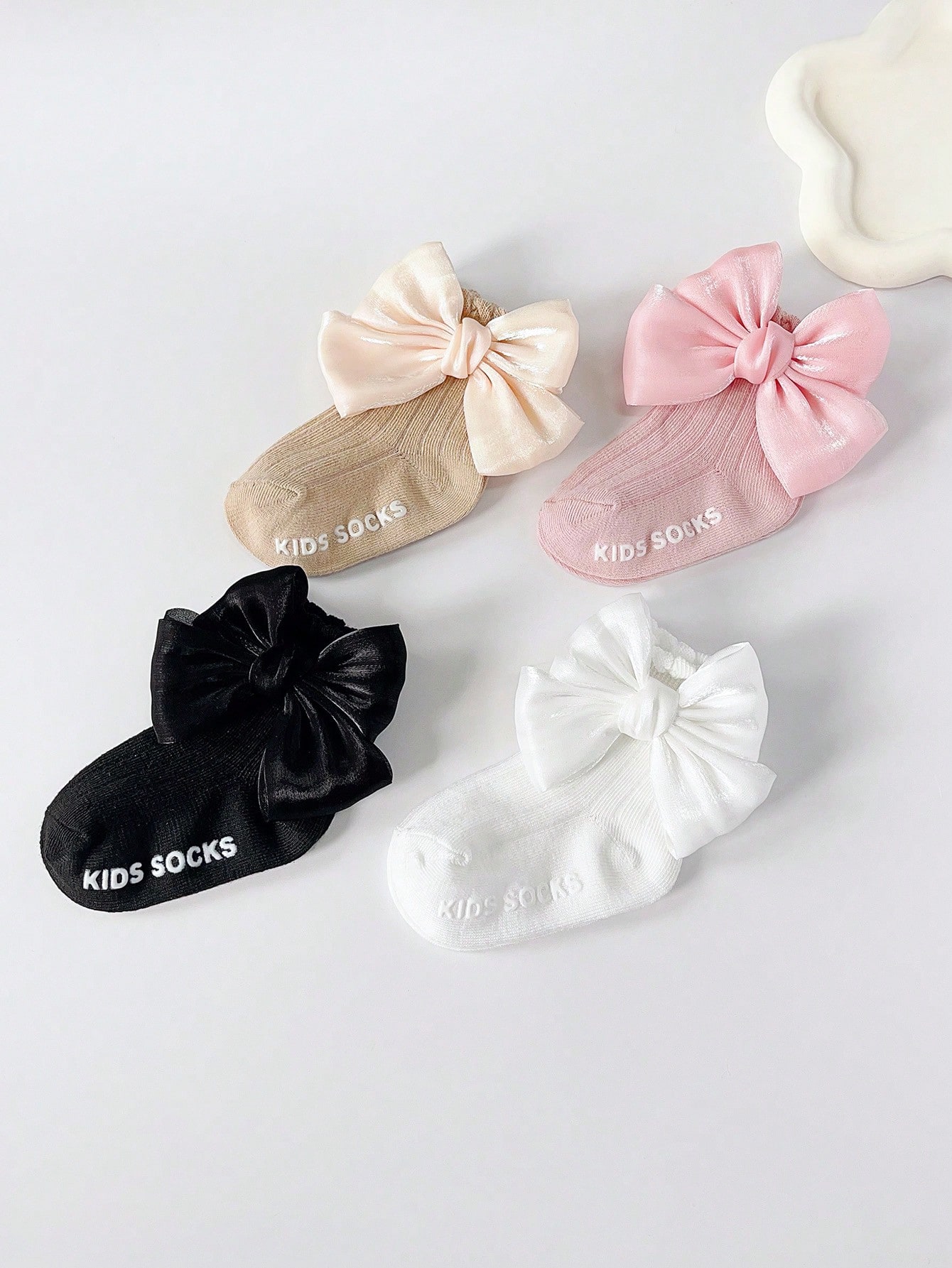 4 Pairs Baby Bow Soft Learning - đánh giá và giá Toddler Sock Set