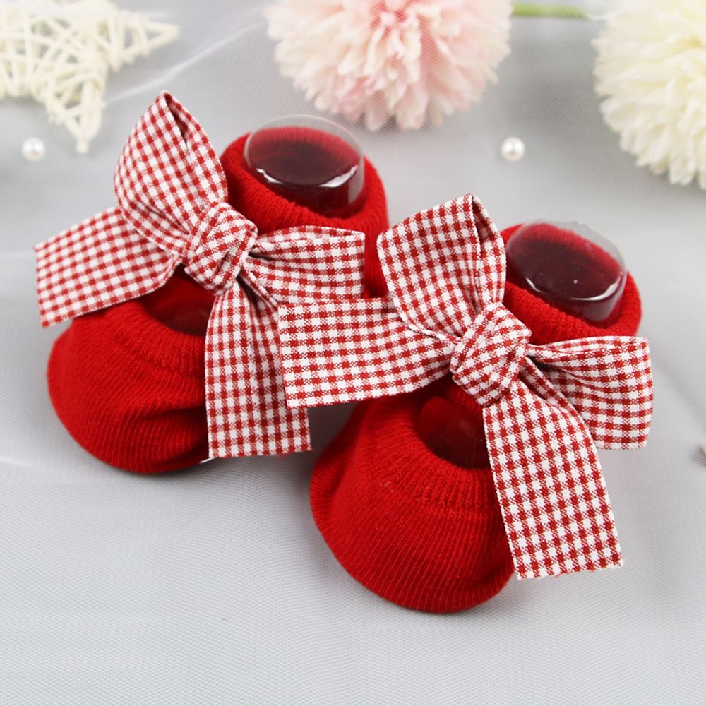 Christmas Gift Cotton Bow Head - đánh giá và giá Toddler Sock Set
