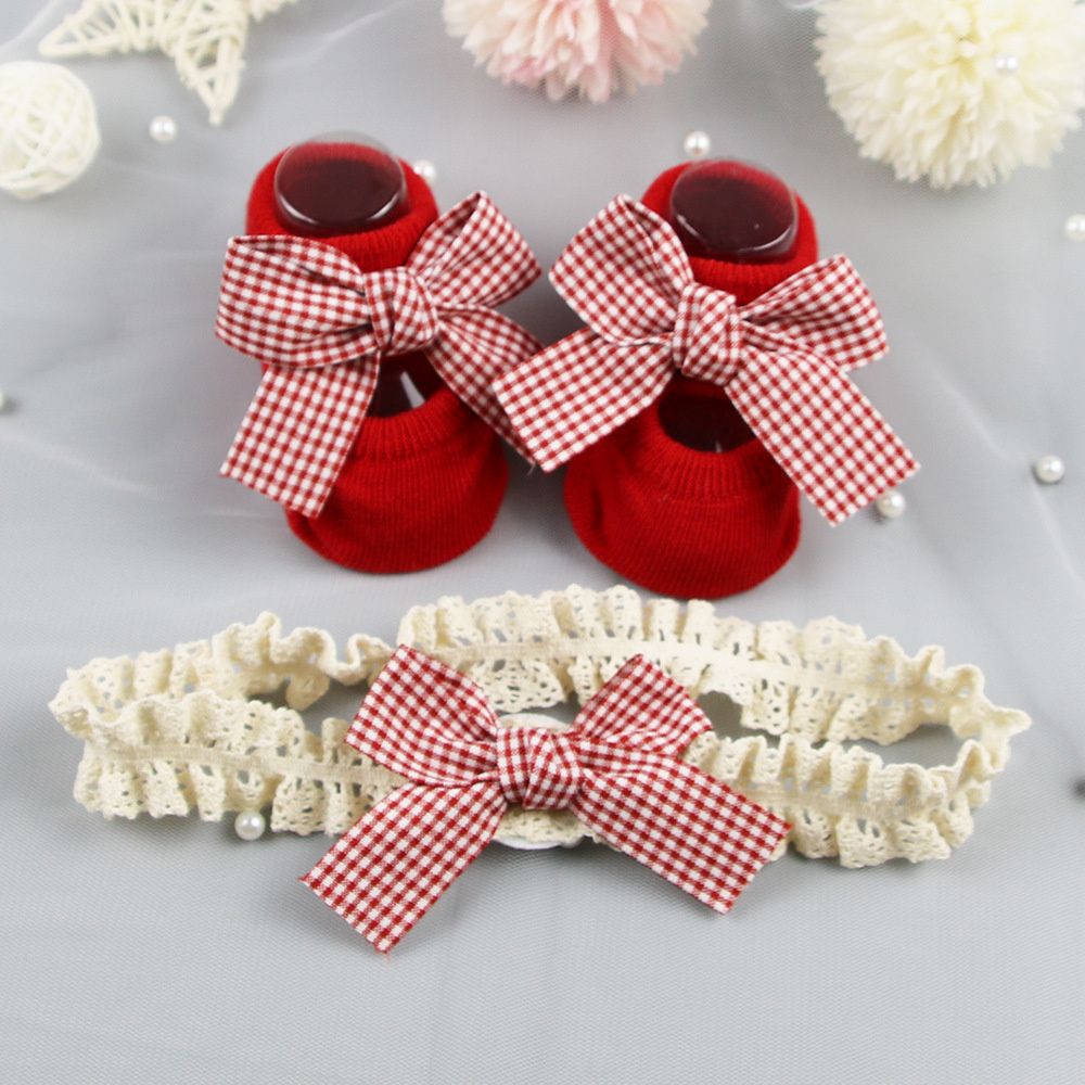 Christmas Gift Cotton Bow Head - đánh giá và giá Toddler Sock Set
