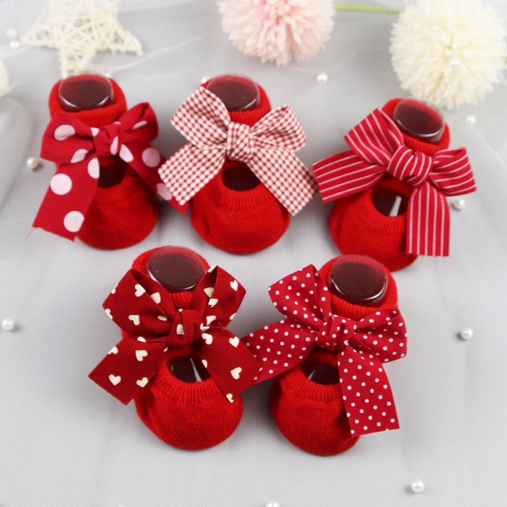 Christmas Gift Cotton Bow Head - đánh giá và giá Toddler Sock Set