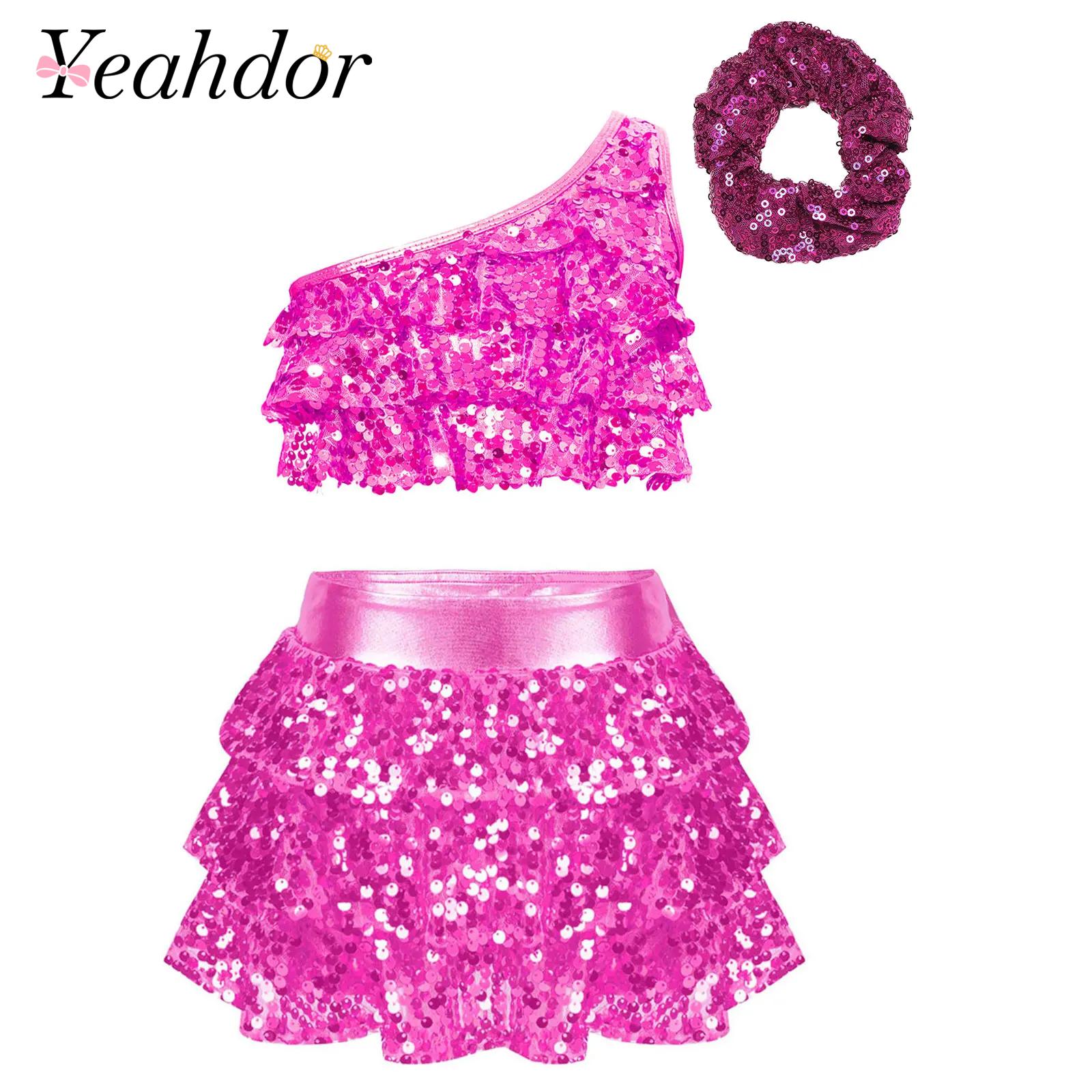 Kids Girls Shiny Sequins Latin - đánh giá và giá Baby Q Clothing