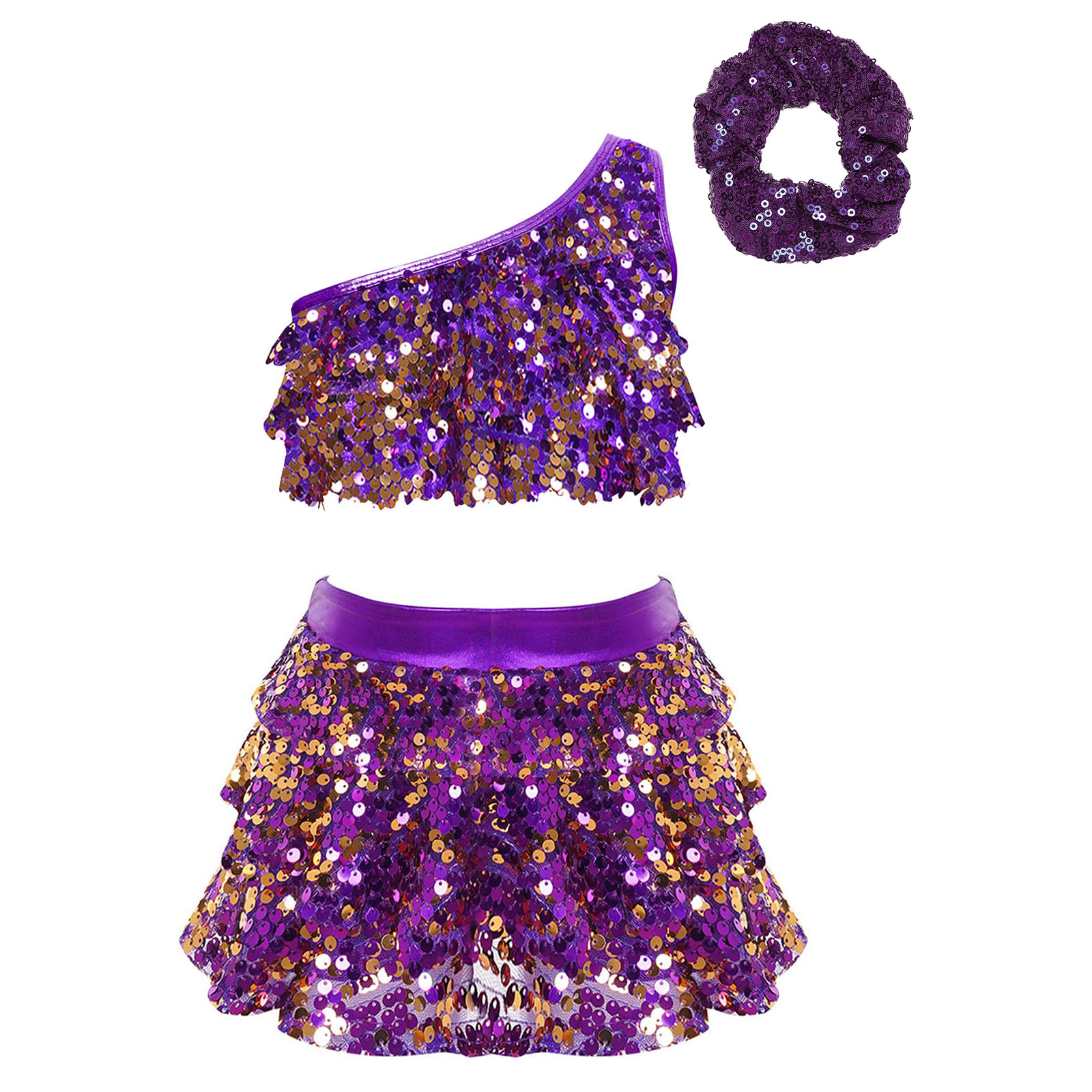 Kids Girls Shiny Sequins Latin - đánh giá và giá Baby Q Clothing