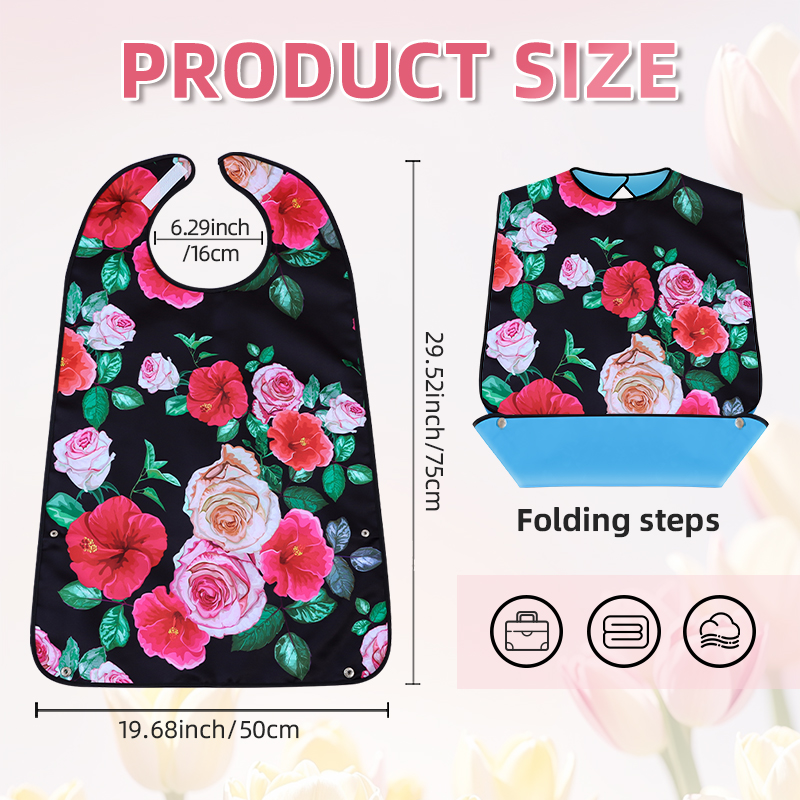 Waterproof Bib for Middle-Aged - đánh giá và giá Printed Bibs Pack